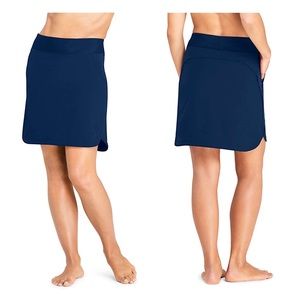 Lands end swim skort skirt deep navy blue